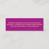 Kerst 20% kortingscoupon voor klanten mini visitekaartje (Achterkant)