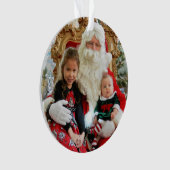 Kerst 2 Foto Kinder & Familie Gift Clear - Tree Ornament (voorkant)