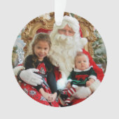 Kerst 2 Foto Kinder & Familie Gift Clear - Tree Ornament (voorkant)