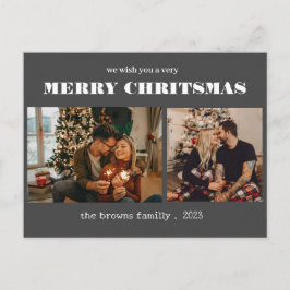 Kerst 2 foto waterverf botanische bloemen holi feestdagenkaart