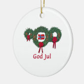 Kerst 2 Noorwegen Keramisch Ornament (Links)