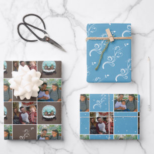 Kerst 2 van het winterdorp Glass Snowball Foto's Inpakpapier Vel