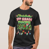 Kerst 2e klas leraar Squad Merry Pine Tree T-shirt (Voorkant)