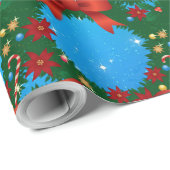 Kerst (30 "X60") krans inpakpapier (Rol Hoek)