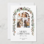 Kerst 3 Fotocollage Lotus Pods Vakantie Kaart (Voorkant)