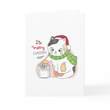 Kerst 3 Kat Dippen Een Cookie In Melk Kerst