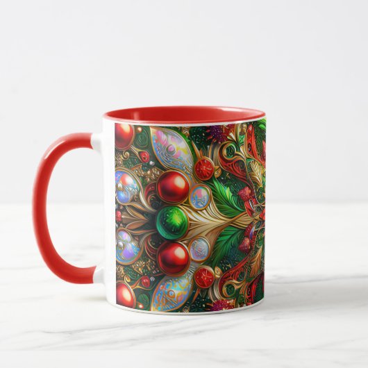 KERST ~ 3D ~ Meerkleurig ~ Mok (Links)
