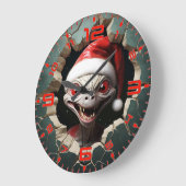 Kerst 3D White Alien Grote Klok (Hoek)