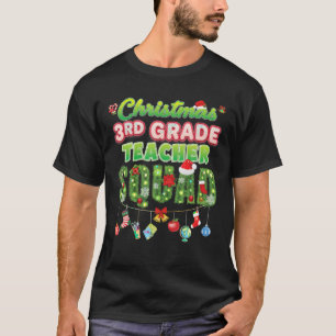 Kerst 3e klas leraar Squad Merry Pine Tree T-shirt