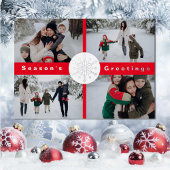 Kerst 4 Foto Collage Folie Vakantie Kaart