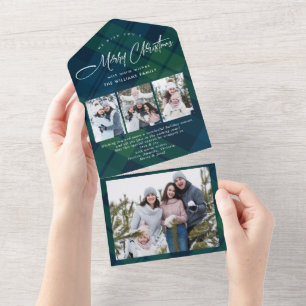Kerst 4 Foto Wensing QR code Vakantie Kaart