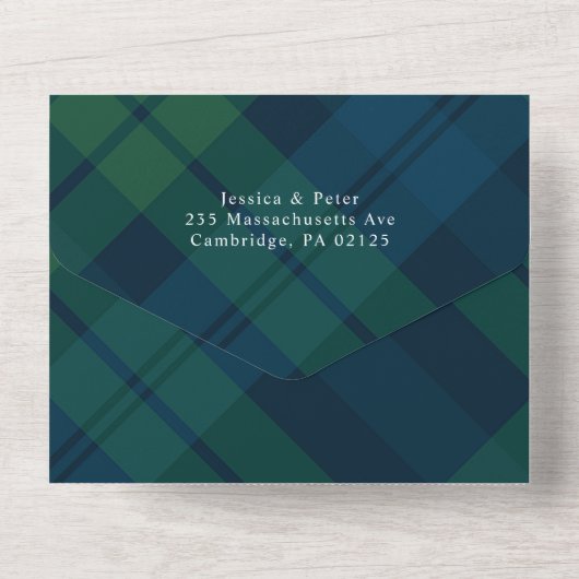 Kerst 4 Foto Wensing QR code Vakantie Kaart (Achterkant)