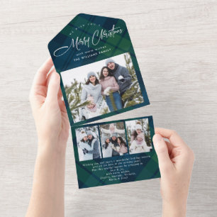Kerst 4 Foto Wensing QR code Vakantie Kaart
