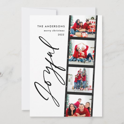 Kerst-4 fotocollage typografie moderne roest (Voorkant)