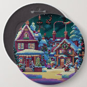 Kerst 4. ronde button 6,0 cm (Voorkant /achterkant)