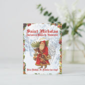Kerst 4 Sint Nicolaas Feestdagenkaart (Staand voorkant)