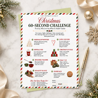 Kerst 60 Seconden Uitdaging Familie Feestspel