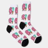 Kerst 67 Ijsroom Soks, druipend ontwerp Sokken (Rechts)