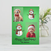Kerst 6 kind, vrolijk kerstfeest! kerstkaart kaart (Staand voorkant)