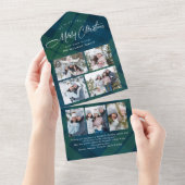 Kerst 7 Foto Wensing QR code Vakantie Kaart (Afscheurbaar)