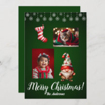 Kerst 7 kind, vrolijk kerstfeest! kerstkaart