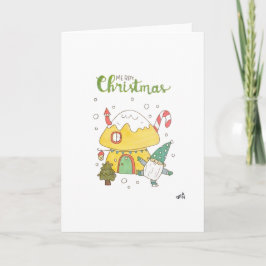 Kerst 8 Kerst Elf Huis Vakantie Kaart