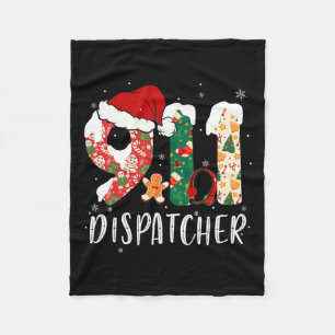 Kerst 911 Dispatcher Fleece Deken