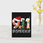 Kerst 911 Dispatcher Kaart (Gele Bloem)