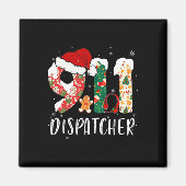 Kerst 911 Dispatcher Magneet (Voorkant)