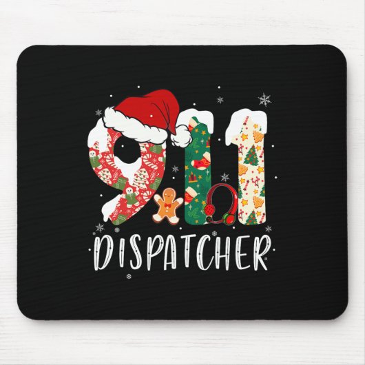 Kerst 911 Dispatcher Muismat (Voorkant)