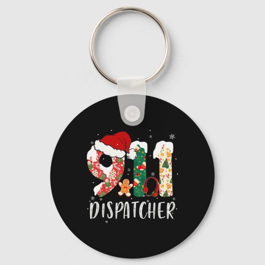 Kerst 911 Dispatcher Sleutelhanger (Voorkant)