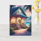 Kerst aan de kust kaart (Gele Bloem)