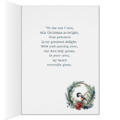 Kerst aan de One I Love Chickadee Vogelkrans (Binnen (Rechts))