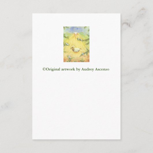 Kerst aanbidden Jesus Enclosure Kaarten Gift Label (Achterkant)