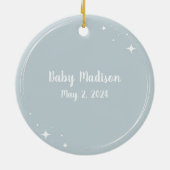 Kerst Aangepast Uw Baby Voet Prints Vlinder Keramisch Ornament (Achterkant)