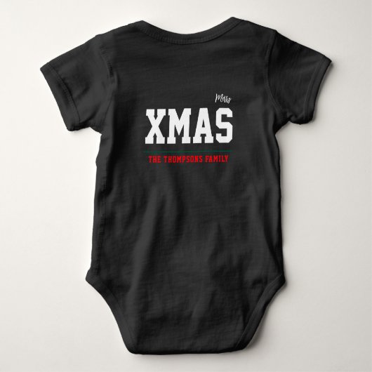 Kerst aangepaste baby jersey bodysuit kleur (Achterkant)