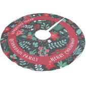 Kerst aangepaste familienaam bloempatroon kerstboom rok (Gekanteld)