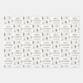 Kerst aangepaste foto familienaam inpakpapier vel (Voorkant 2)