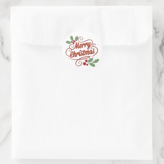 Kerst aangepaste geschenk Sticker (Tas)