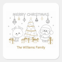 Kerst aangepaste naam kleurplezier Schattige Uniek