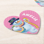 Kerst aangepaste onderzetter Snowman winter wonder (Gekanteld)