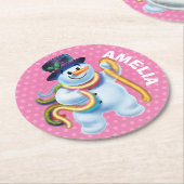 Kerst aangepaste onderzetter Snowman winter wonder (Gebogen)