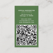 Kerst Aangepaste QR-code Scannable Holiday Visitekaartje (Achterkant)