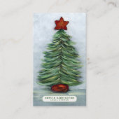 Kerst Aangepaste QR-code Scannable Holiday Visitekaartje (Voorkant)