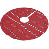 Kerst Aangepaste Tekst Rood Wit Gebreide Trui Kerstboom Rok (Gekanteld)