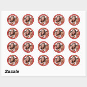 Kerst Aanpasbare Foto Ronde Sticker (Vel)