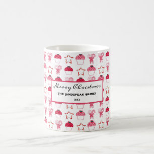 Kerst Aardbei Cupcakes & Roze Snoep Koffiemok