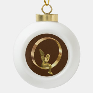 Kerst aardewerk bal ornament, Kerst engel Keramische Bal Ornament