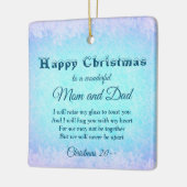 Kerst aardewerk ornament voor moeder en vader op a (Links)