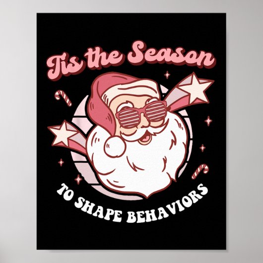 Kerst ABA Gedragstherapie Retro Technician SA Poster (Voorkant)